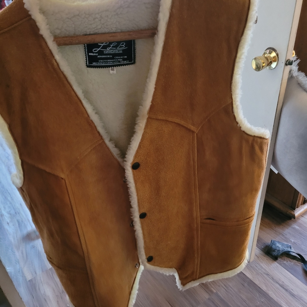 Vintage LLG genuine leather vest